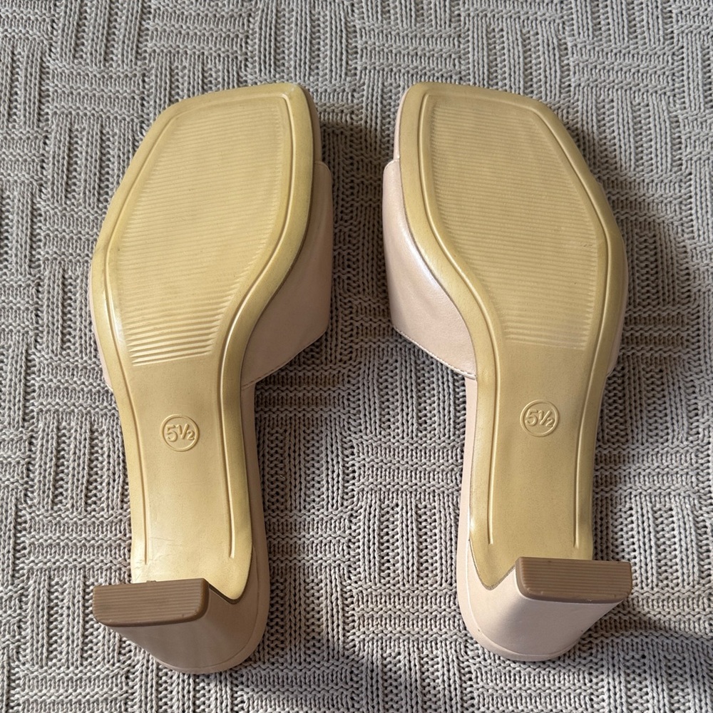 A New Day Women's Beige Heeled Mules - Picture 4 of 8